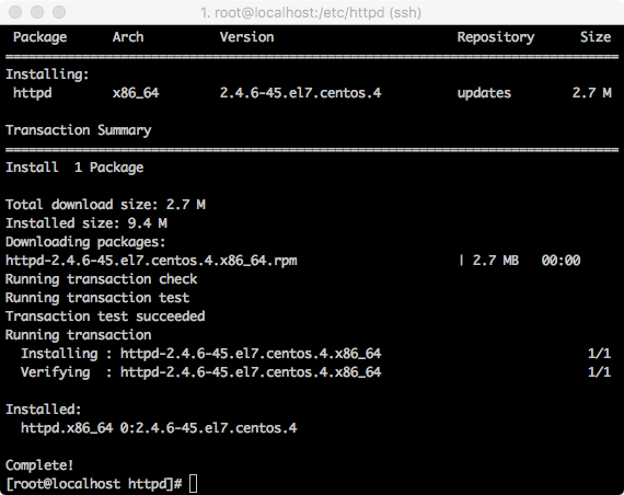 Cent OS Apache 설치2