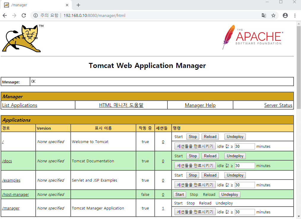 Cent OS Tomcat9 수동 설치2